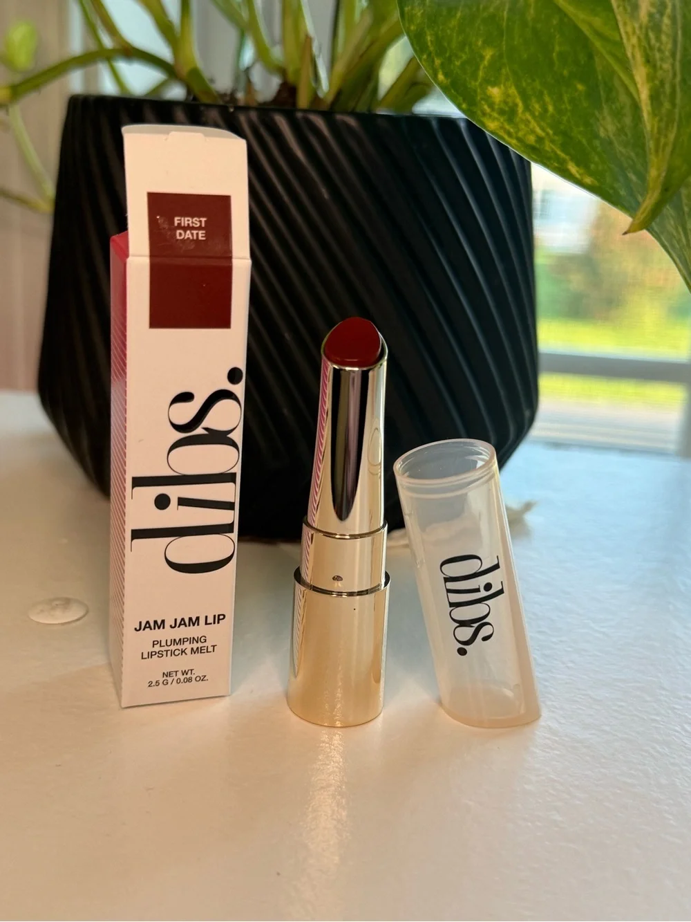 Jam Jam Lip Plumping Lipstick Melt — First Date (Deep Berry)